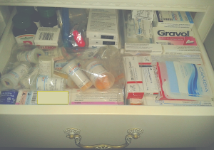 My drawer full of meds
